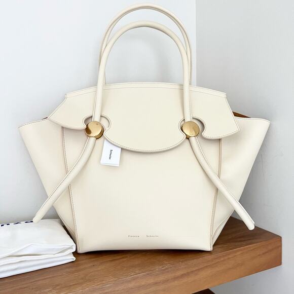 NWT Proenza Schouler leather pipe bag cream large shoulder New with tags - Picture 1 of 15